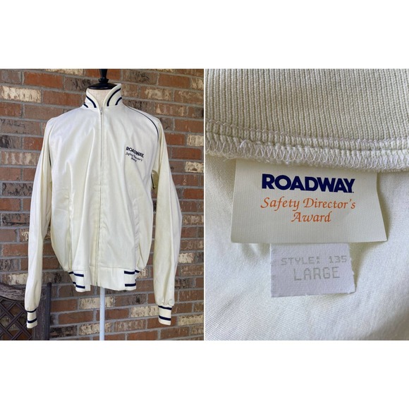 Size L NOS ROADWAY Safety Director's Award Light Jacket Vintage 80s Made in USA - Picture 1 of 3